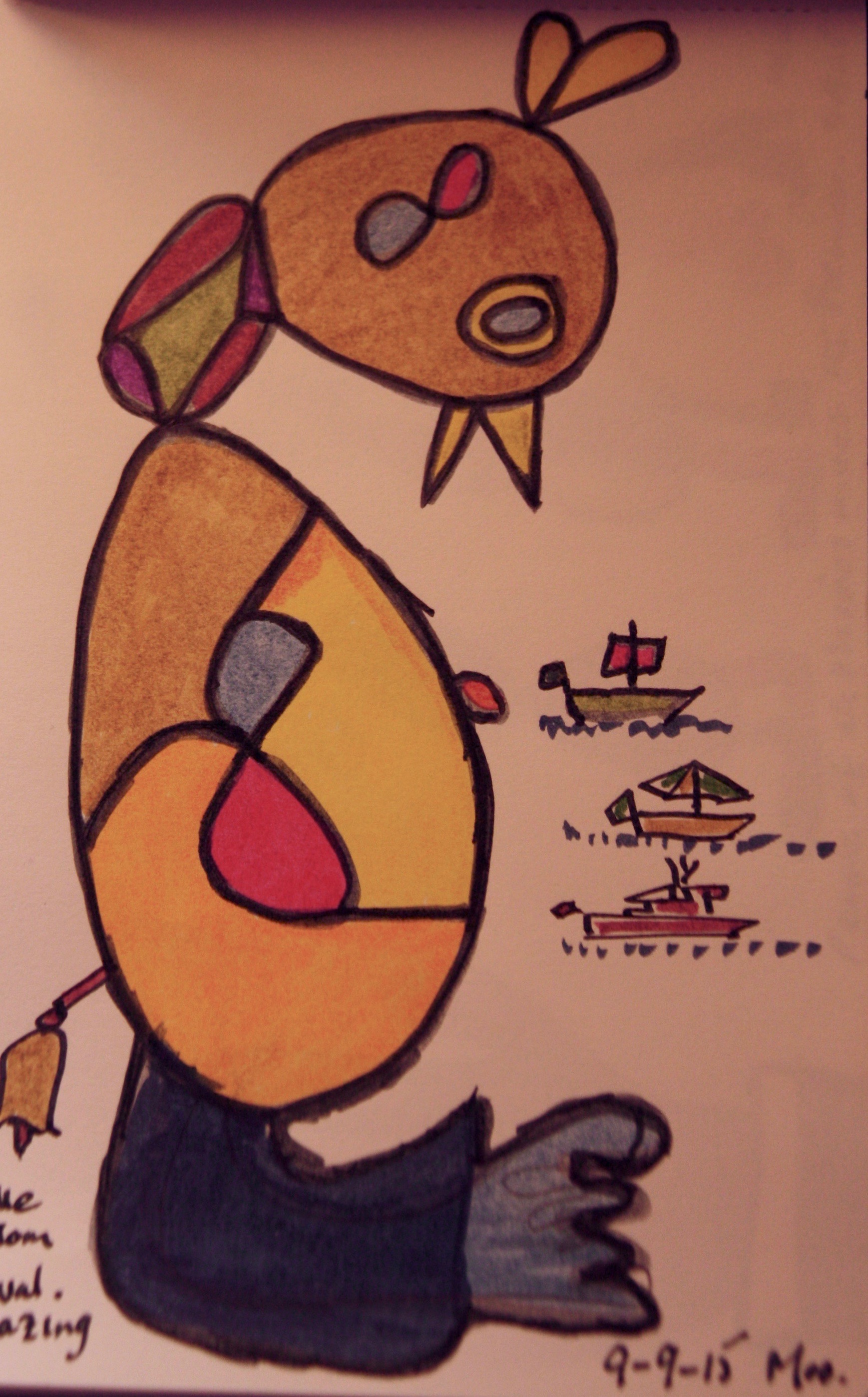 Bistro Cartoon Naval Gazing